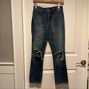 Hollister jeans ripped  with jewels